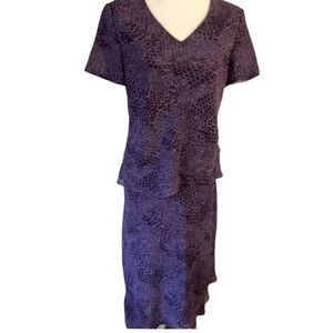 Donna Ricco purple Skirt Set Size 10